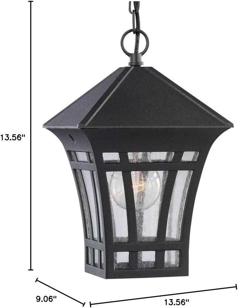 Herrington 1-Light Black Outdoor Hanging Pendant Fixture