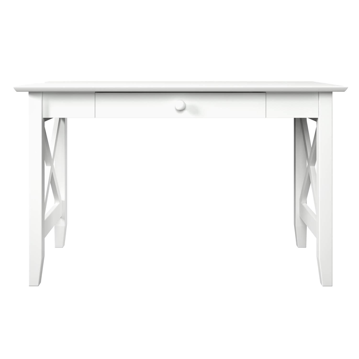 Lexi Desk with Drawer and Charging Station in White