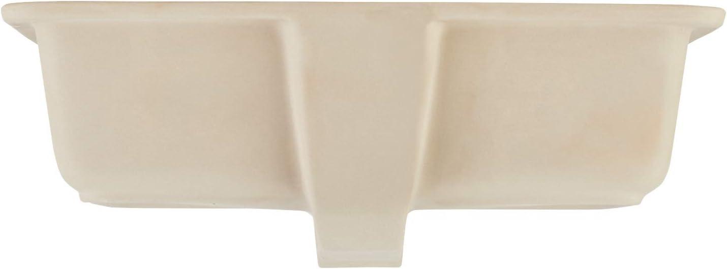 Destin White Rectangular Ceramic Undermount Bathroom Sink