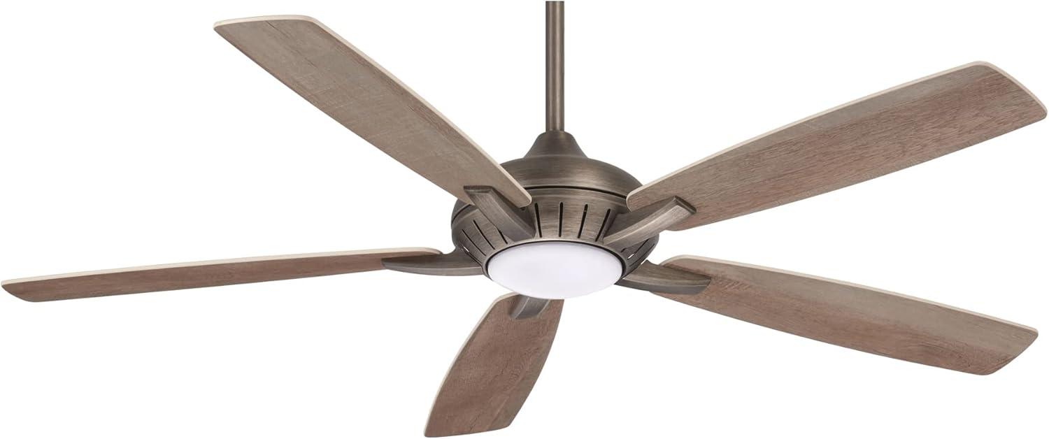 60" Minka Aire Modern Indoor Ceiling Fan with LED Light Remote Control Heirloom Bronze for Living Room Bedroom Family Dining Home