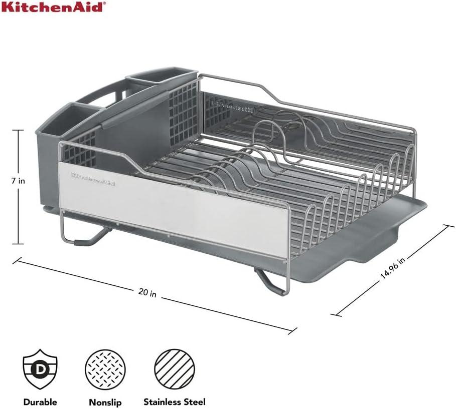 KitchenAid® Full Size Dish Rack, Light Grey