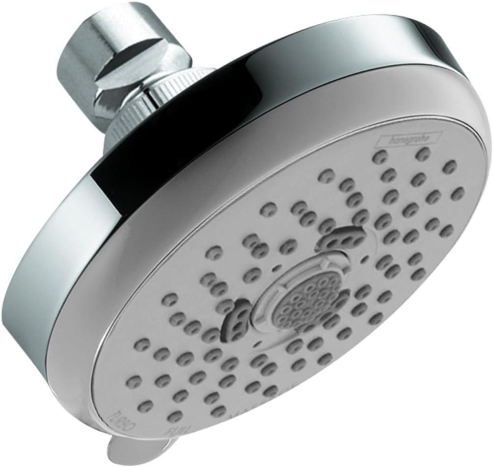 Chrome 4-Inch Multi-Function Wall Mounted Showerhead