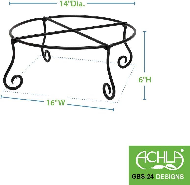 Large Black Wrought Iron Circular Plant Stand