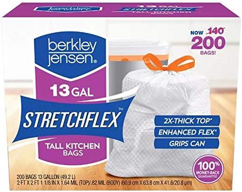 Berkley Jensen 13 Gallon Drawstring Trash Bags, 200 ct.