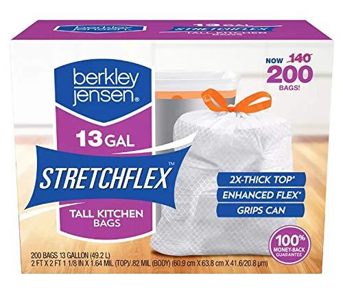 Berkley Jensen 13 Gallon White Drawstring Kitchen Trash Bags, 200 ct.