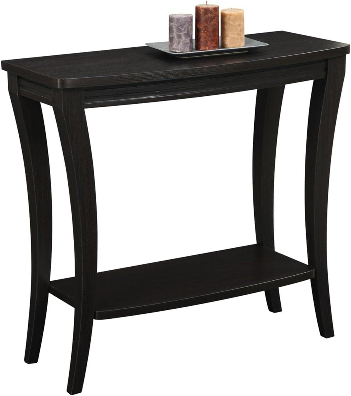 Convenience Concepts Newport Console Table with Shelf, Espresso