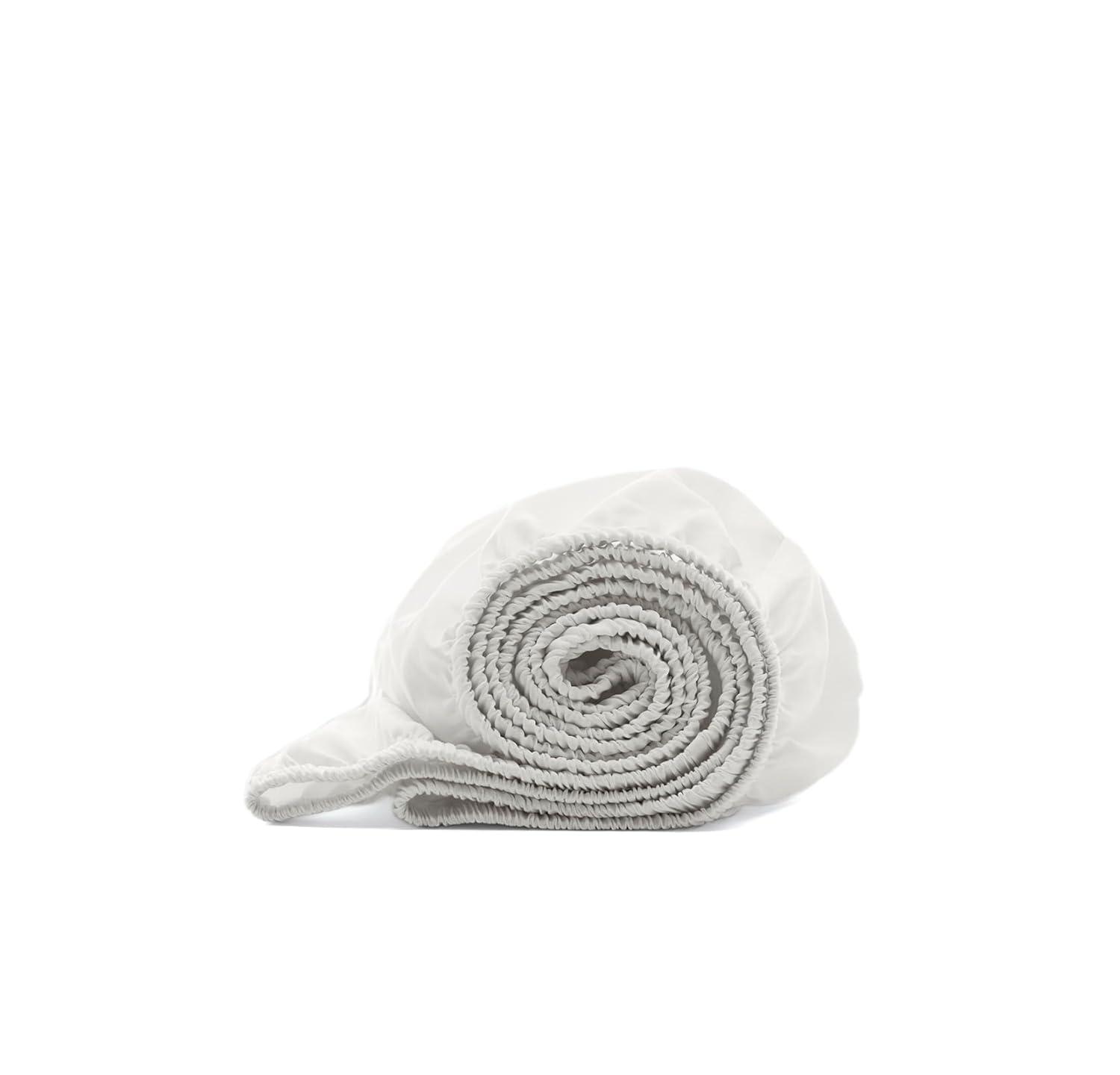 Boll & Branch Signature Hemmed Fitted Baby Crib Sheet for Boys and Girls - One Size, White - Toxin-Free, Soft, 100% Organic Cotton - Top-Stitched Elastic Band, Secure Fit for Standard Cribs