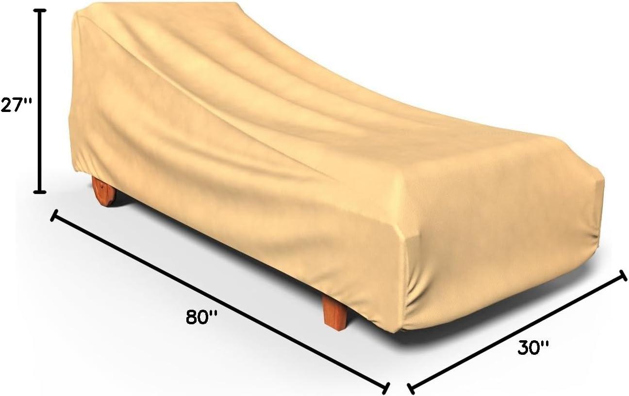 Budge Medium Nutmeg Patio Outdoor Chaise Cover, All-Seasons