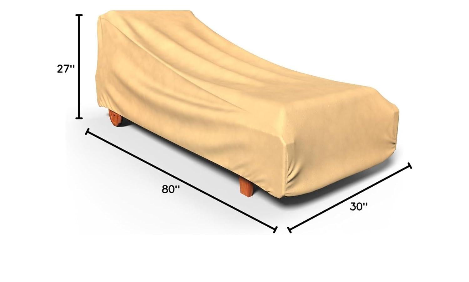 Budge Medium Nutmeg Patio Outdoor Chaise Cover, All-Seasons