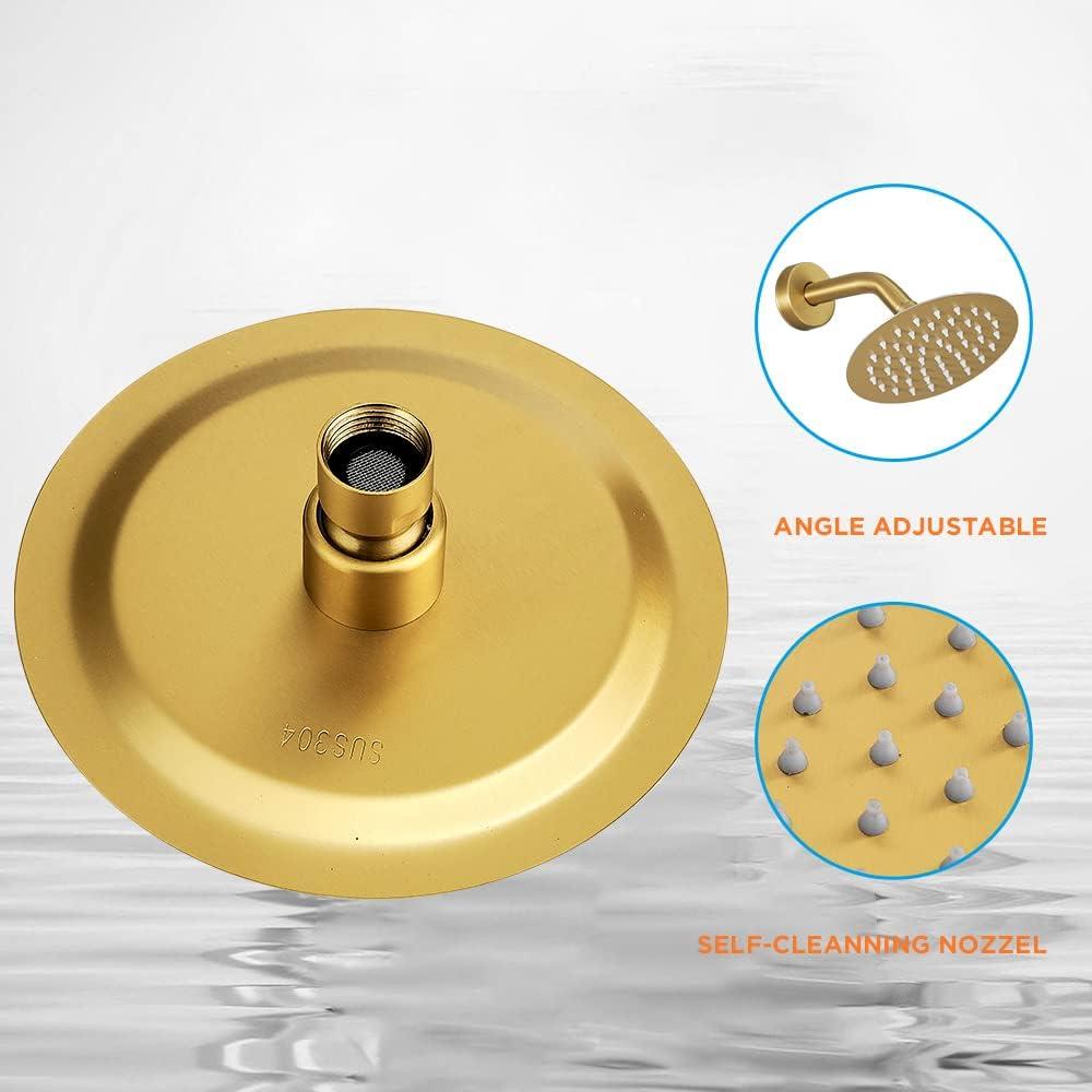 FUNDUXA Shower Head And Faucet Set Complete With Valve Shower Fixtures