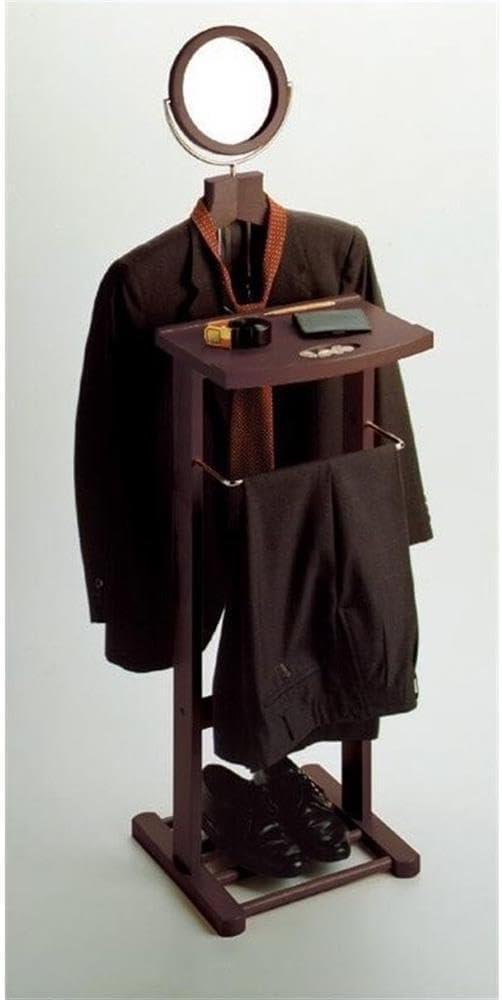 Carson Valet Stand - Dark Espresso - Winsome: Suit & Accessory Organizer, Shoe Rack, Tilt Mirror