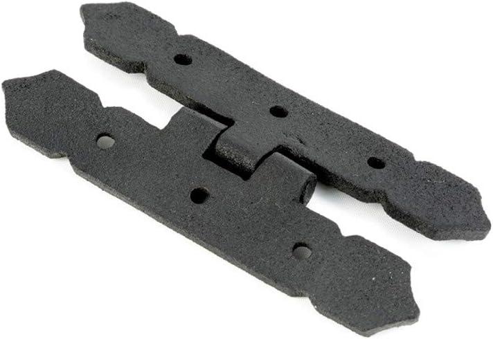 Black Iron Spear Tip Cabinet Hinge with Screws