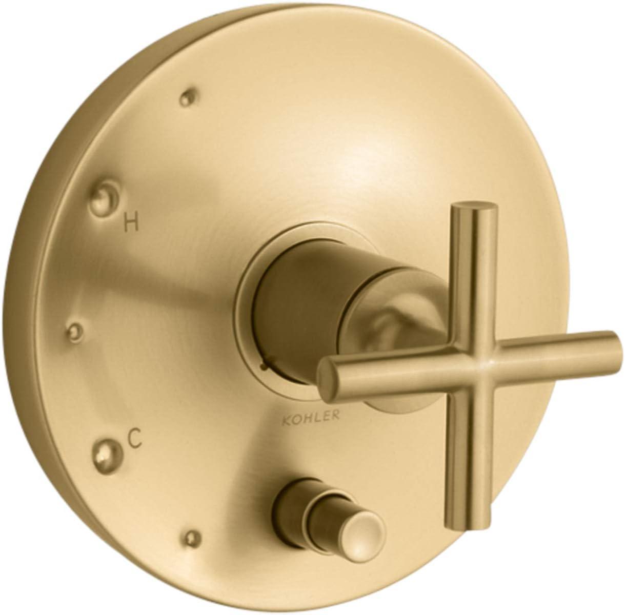 Purist Kohler Rite-Temp Valve Trim with Cross Handle