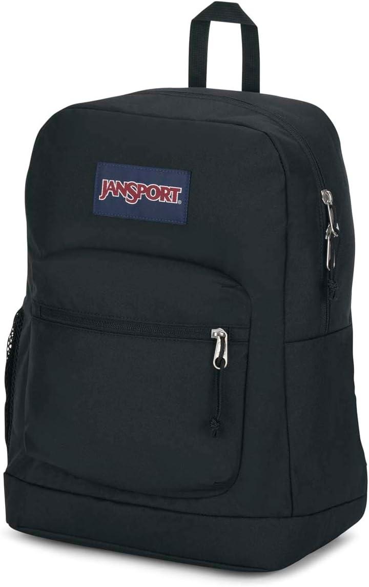 Black 600D Polyester Unisex School Backpack with Padded Straps