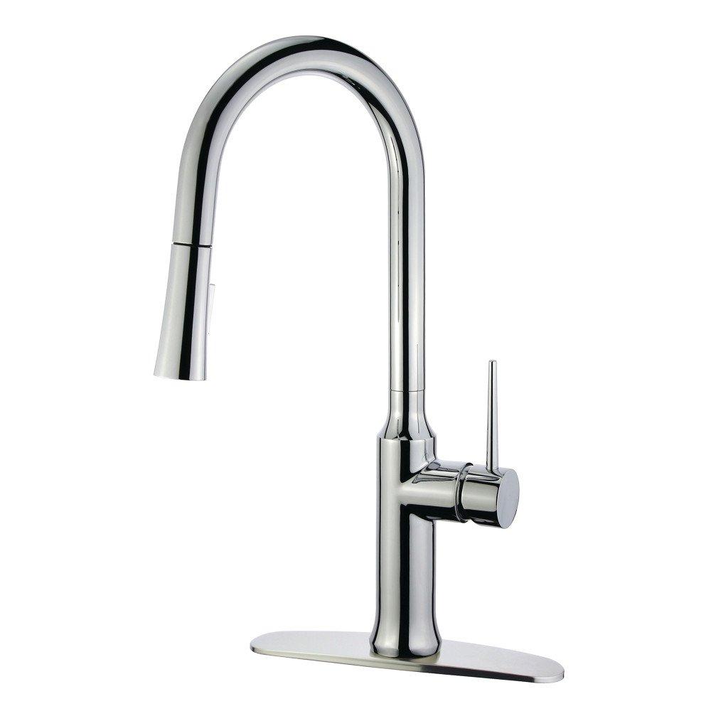 Kingston Brass New York Single-Handle Pull-Down Kitchen Faucet