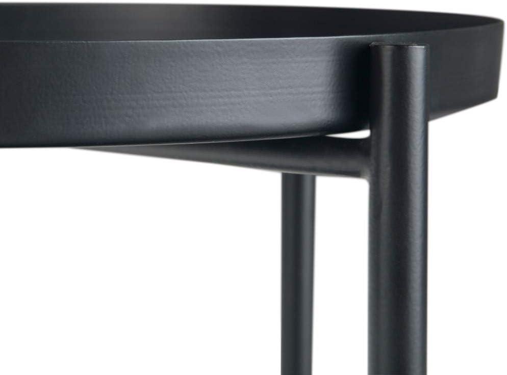 Simpli Home Monet Industrial 17 " Metal Metal End Table in Black