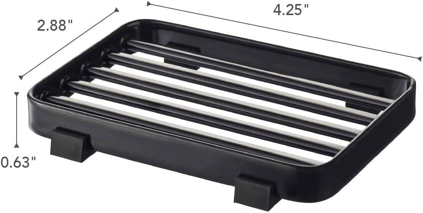 Yamazaki Home Yamazaki Home Soap Tray - Steel Holder Dish For Sink, Steel, Water Resistant, No Assembly Req.