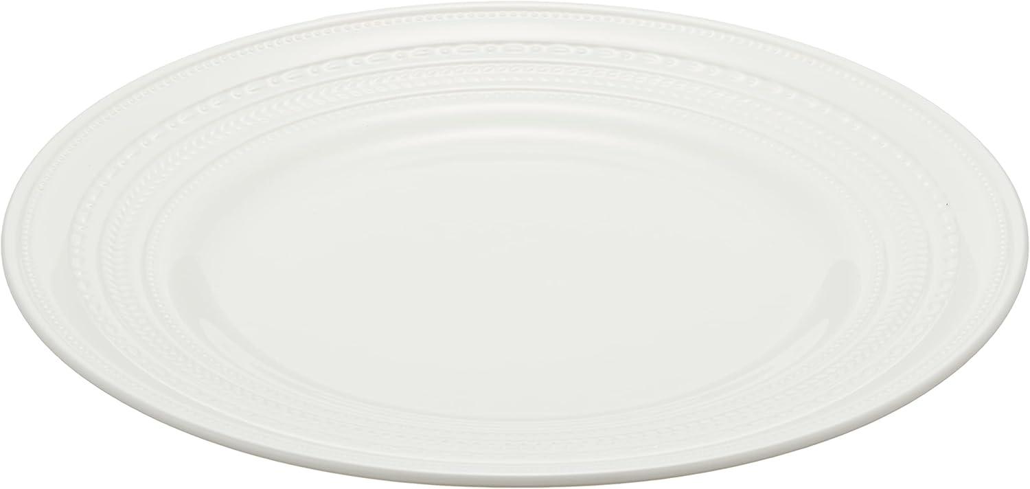 Intaglio 8" White Porcelain Salad Plate