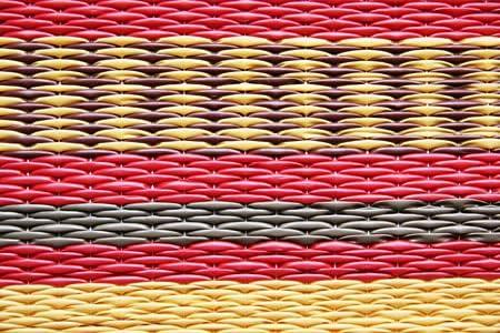 Mad Mats Striped Warm Brown Outdoor Mat