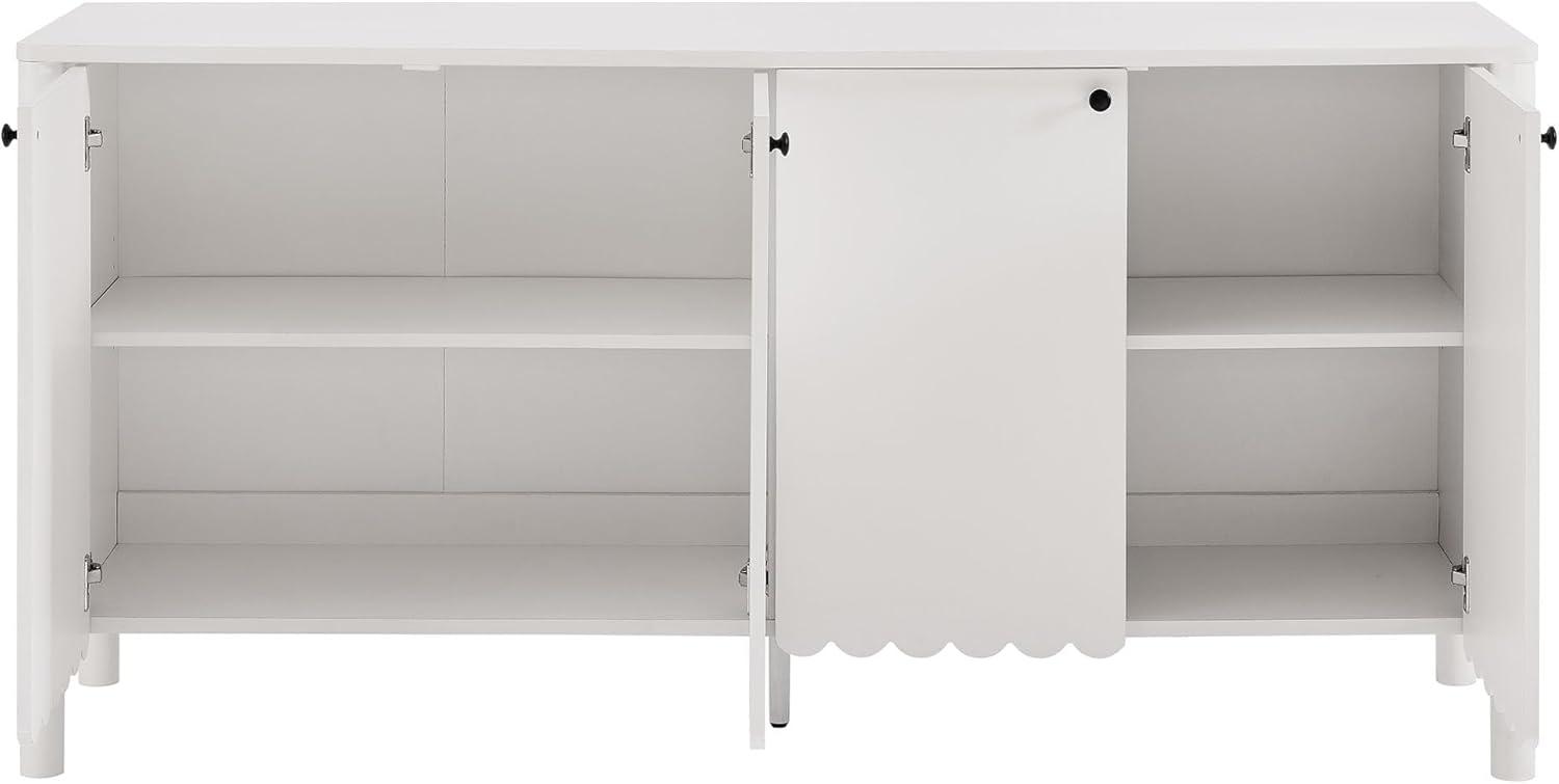 Modway Emmeline 66" 4-Door Scalloped Sideboard Cabinet