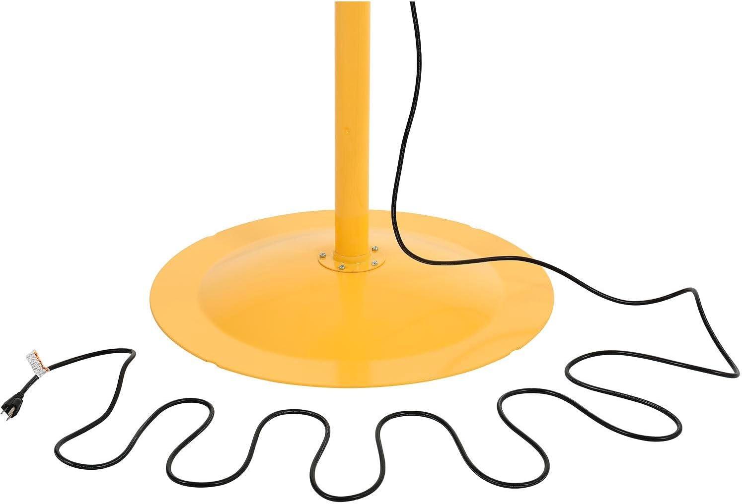 Global Industries Ventilador de Pedestal Oscilante de Lujo - Amarillo de Seguridad - 30 Pulgadas de Diámetro. - 0,5 Hp - 10000 Cfm