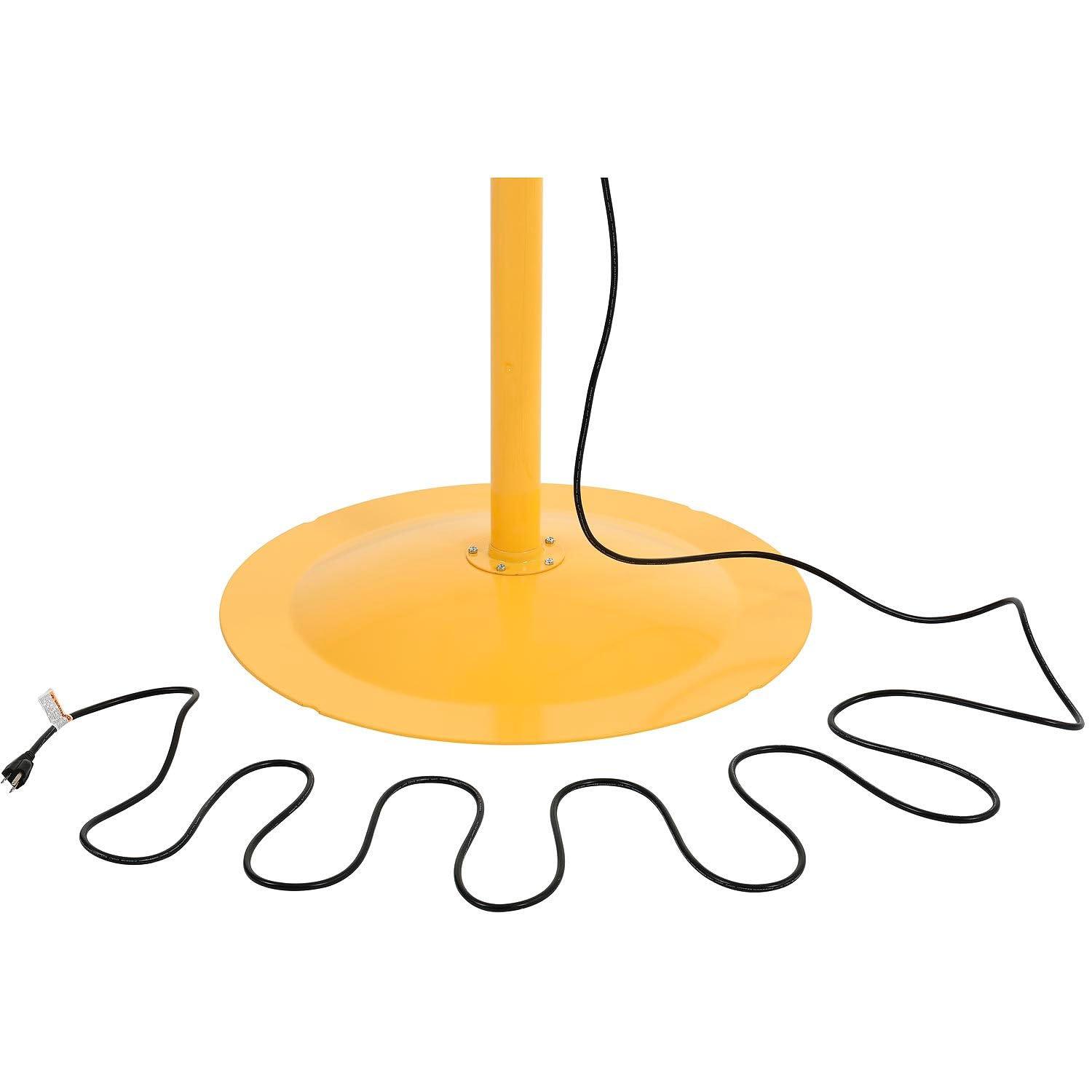 Global Industries Ventilador de Pedestal Oscilante de Lujo - Amarillo de Seguridad - 30 Pulgadas de Diámetro. - 0,5 Hp - 10000 Cfm