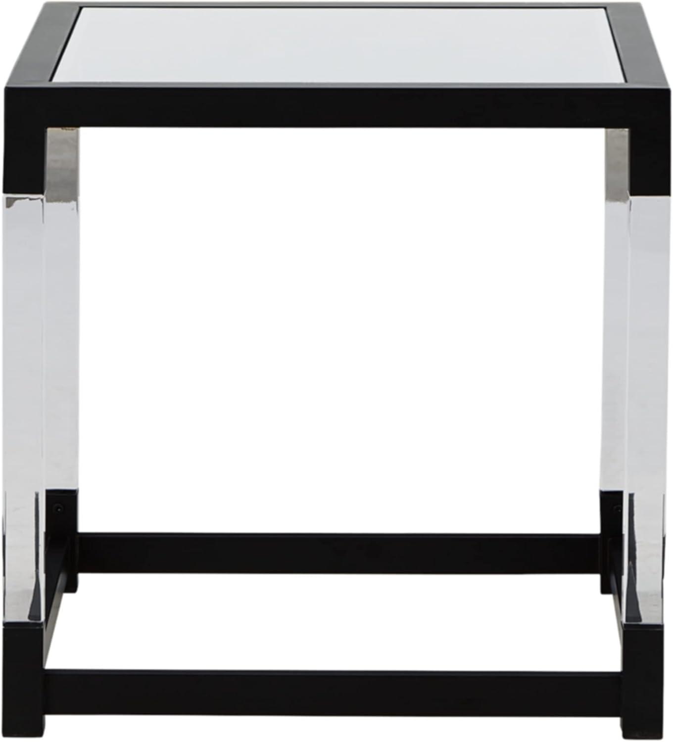 Signature Design by Ashley Contemporary Nallynx End Table  Metallic Gray