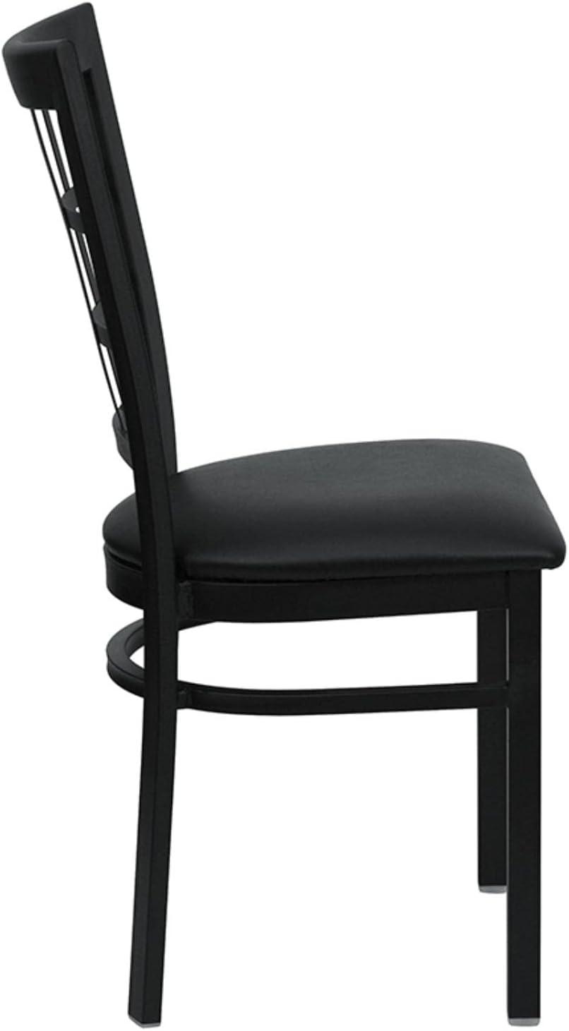 Flash Furniture Black Window Back Metal Restaurant Chair