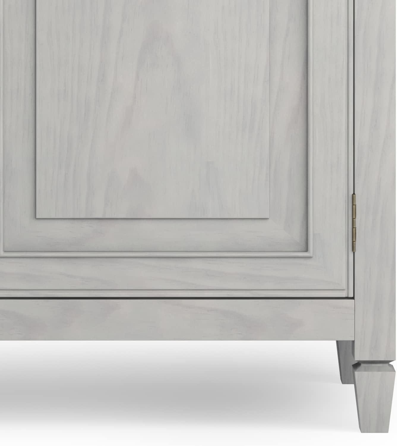 Connaught SOLID WOOD 40" Wide Traditional Entryway Storage Cabinet in Fog Gray