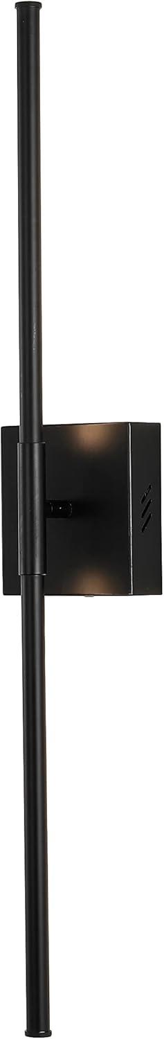Makena 28" Dimmable Integrated LED Modern Metal Wall Sconce, Black