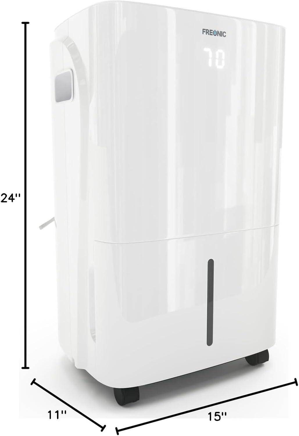 Freonic 50 Pint White Portable Energy Star Dehumidifier