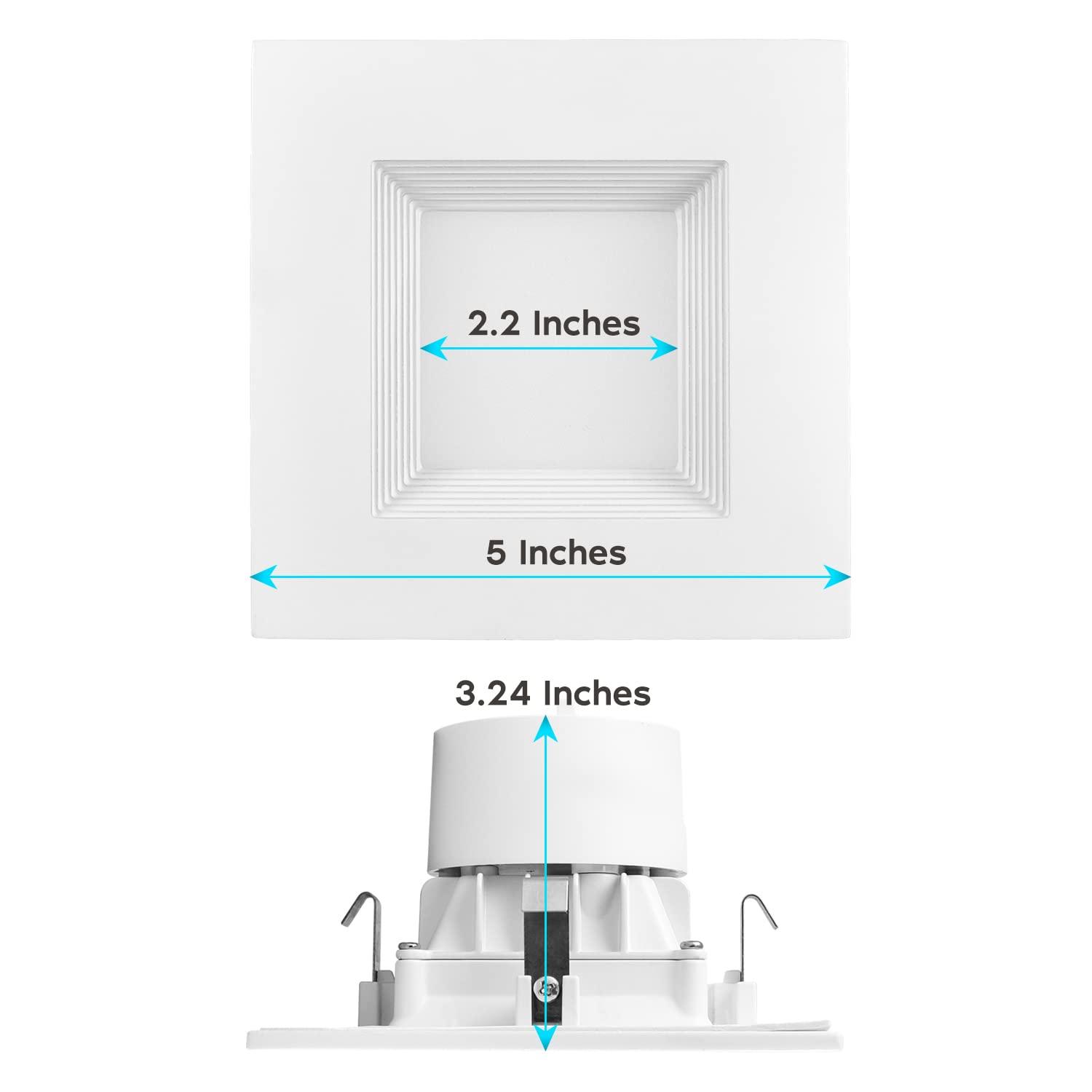 4" High Output Selectable CCT New Construction LED Retrofit Recessed Can Light