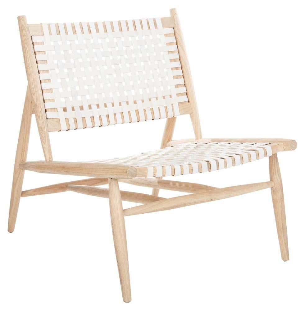Soleil Accent Chair - ACH1001 - White/Natural - Safavieh