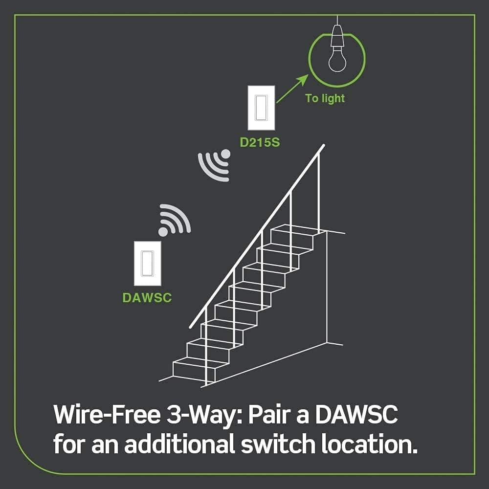 Leviton Manufacturing 3009173 Decora Smart Anywhere Single Pole or 3-Way WiFi Switch, White