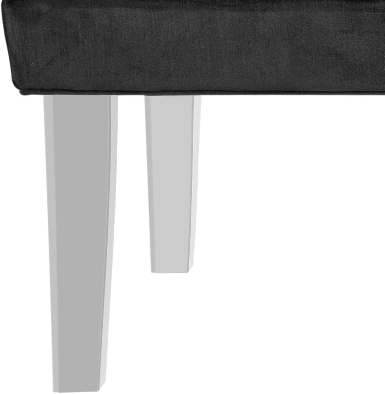 Abrosia Tufted Bench - Black - Safavieh