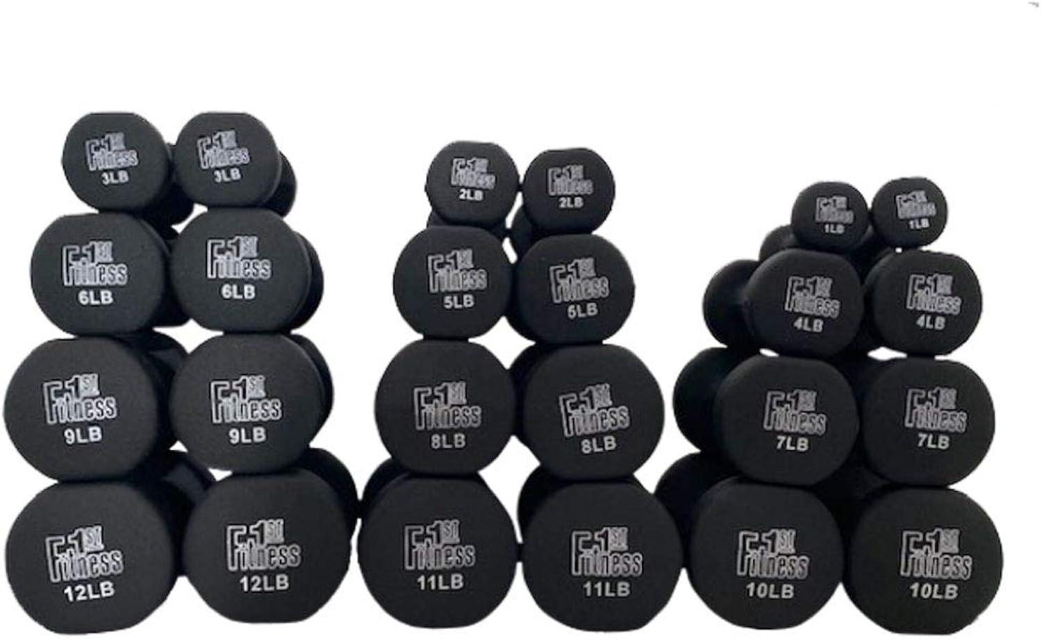Fitness First Neoprene Dipped Dumbbell Pair (1-12 lbs), 4 lbs