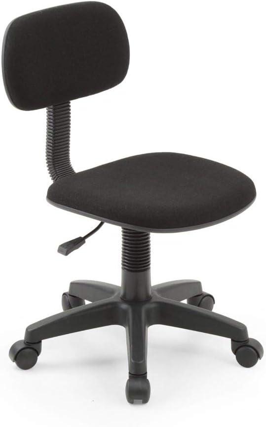 Kids Armless, Adjustable, Swiveling Desk Chair - Black