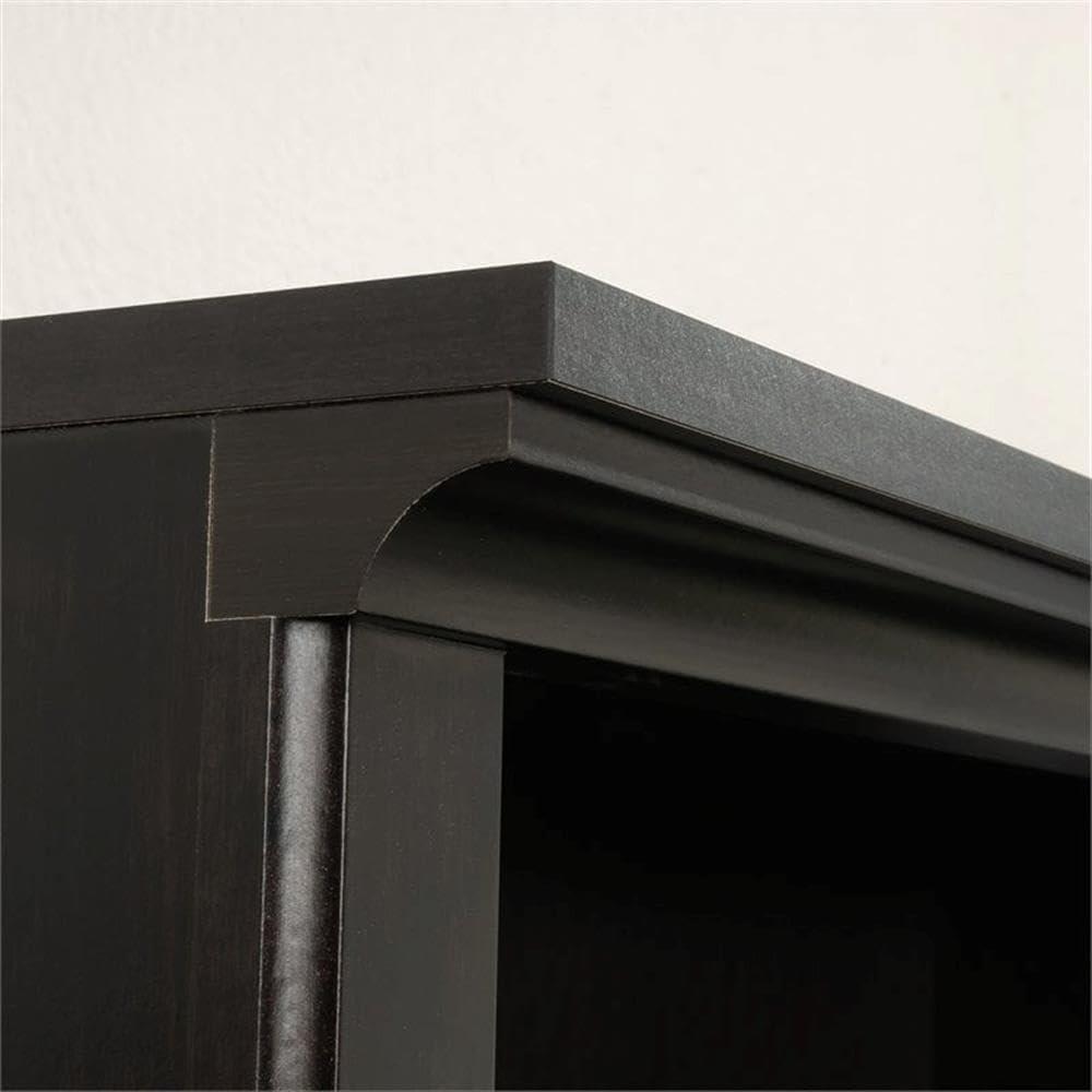 Pemberly Row Wooden 5 Shelf Wood Bookcase in Washington Cherry Finish