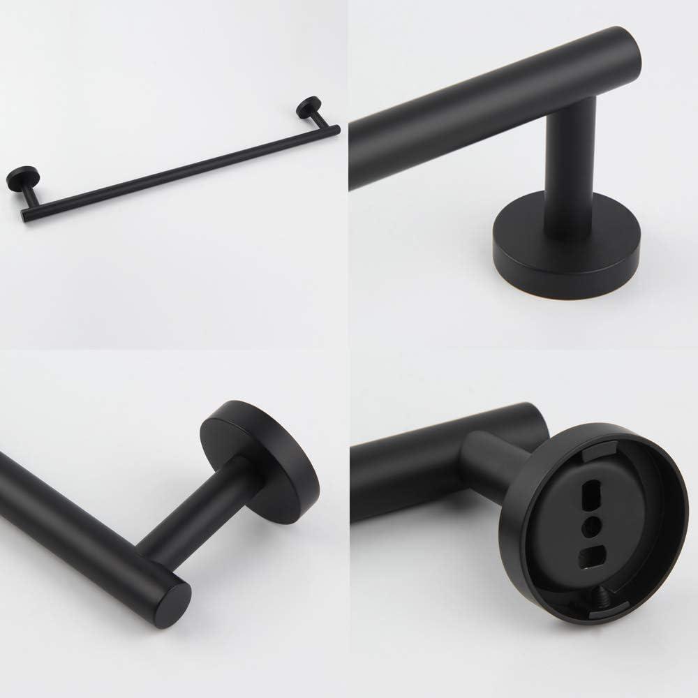 Matte Black 33" Stainless Steel Wall Mounted Towel Bar