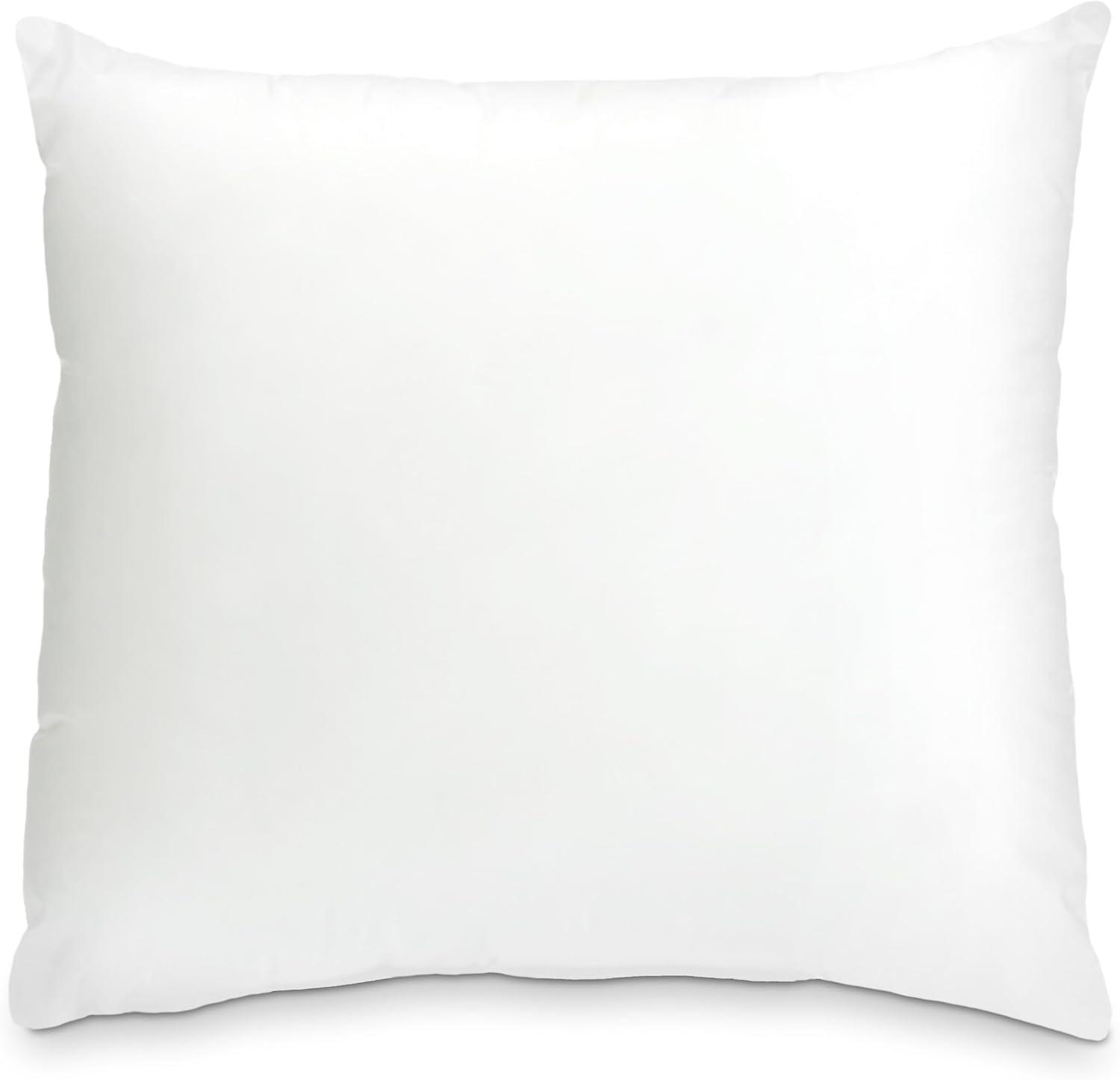 22x22 White Cotton Microfiber Pillow Insert