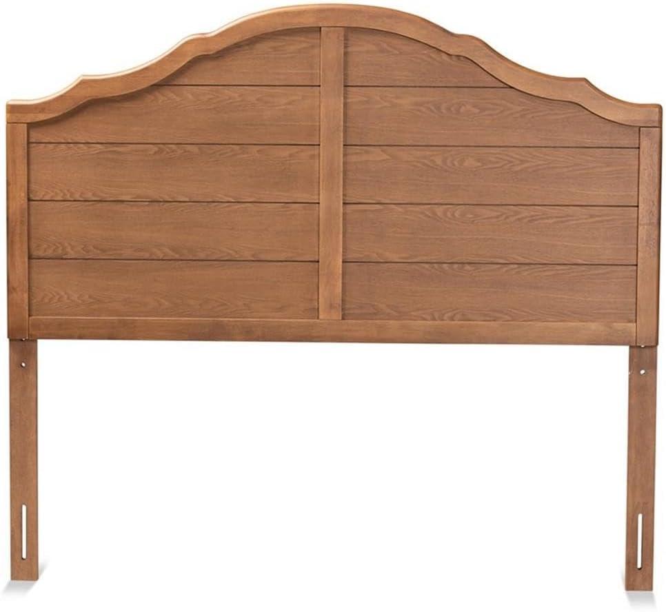 Clive Vintage Traditional Farmhouse Ash Walnut Finished Wood King Size Headboard