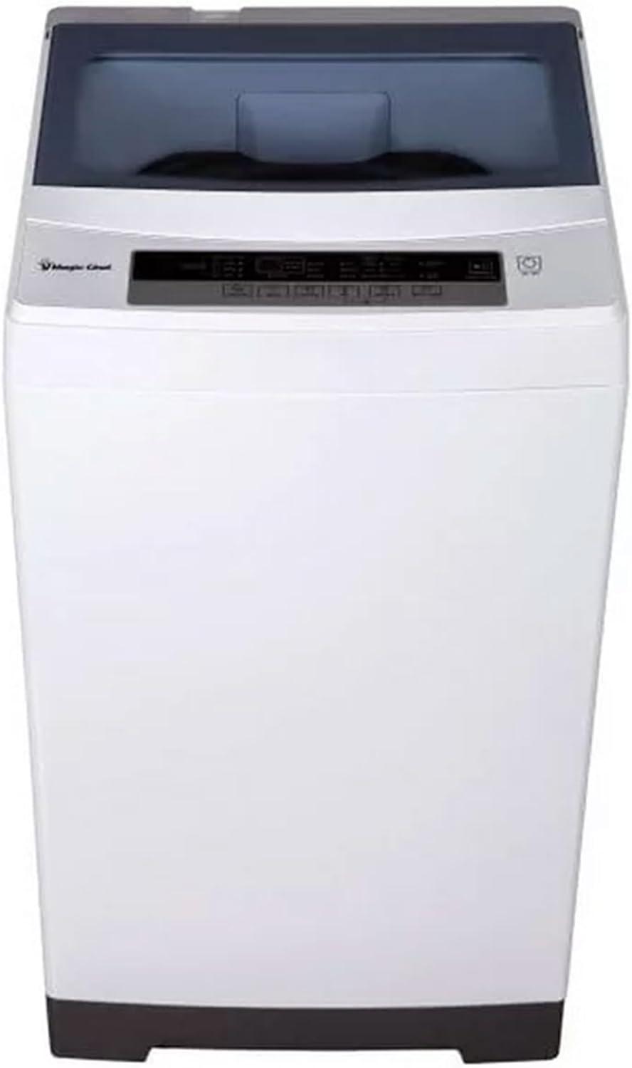 Magic Chef Portable Compact Top Load Washer with 6 Fully Automatic Wash Cycles and Water Pump Filtration for Laundry Use, Silver