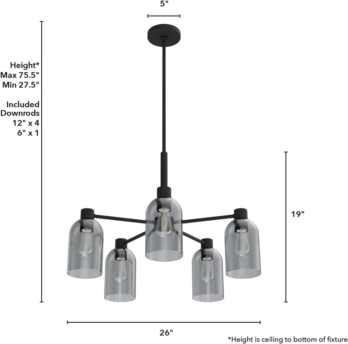 Lochemeade 5 - Light Unique / Statemen Cylinder Chandelier