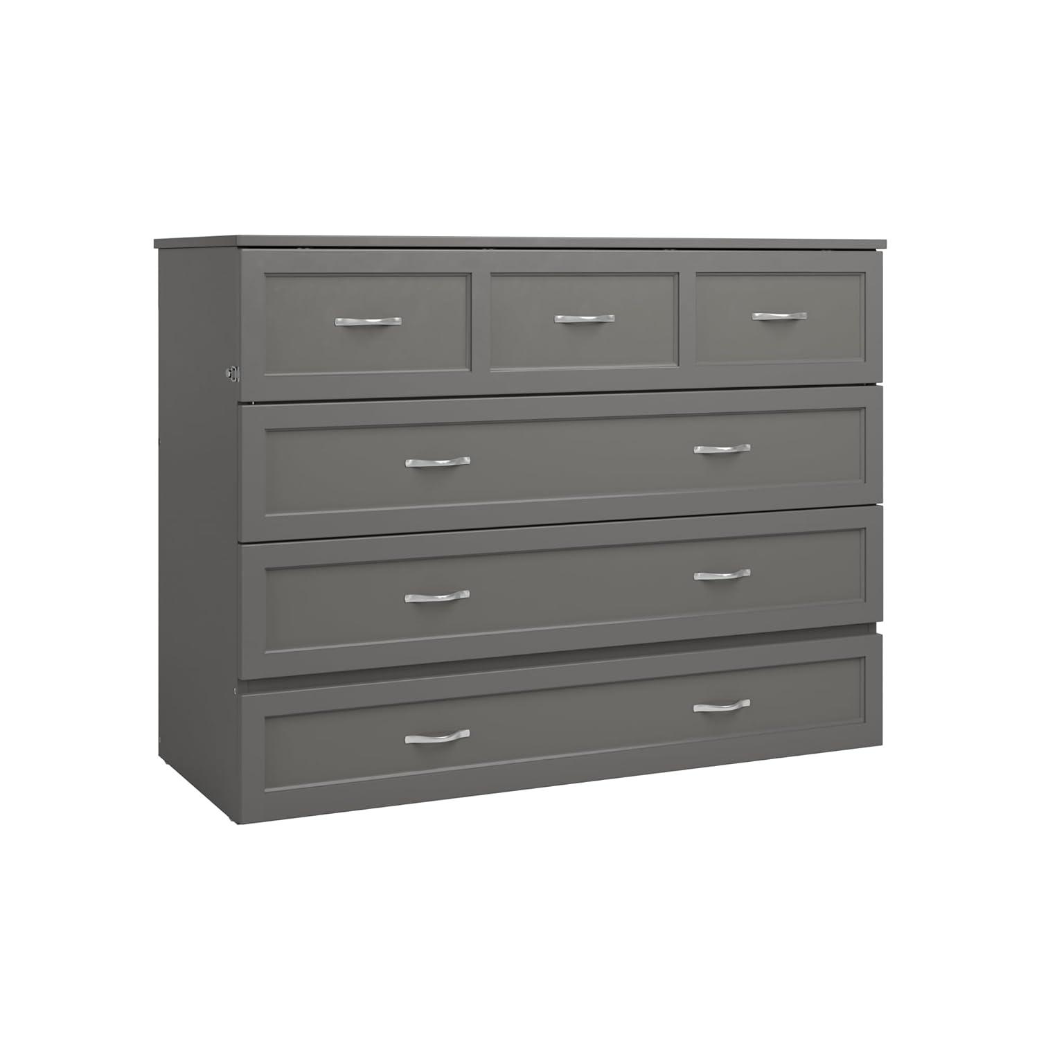 Full Northfield Murphy Bed Chest in Gray