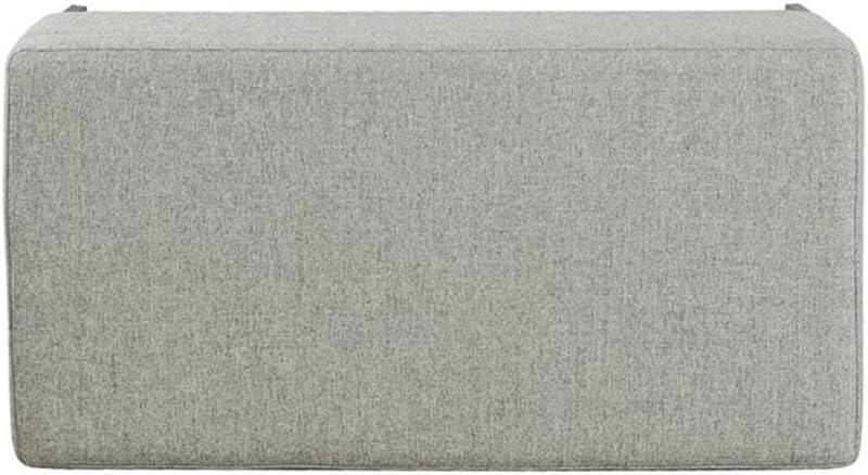 Medium Storage Bench with Metal Legs Gray Woven - HomePop