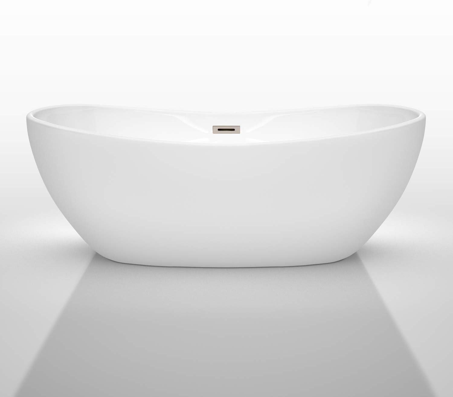 Rebecca 65'' x 32'' Freestanding Soaking Acrylic Bathtub