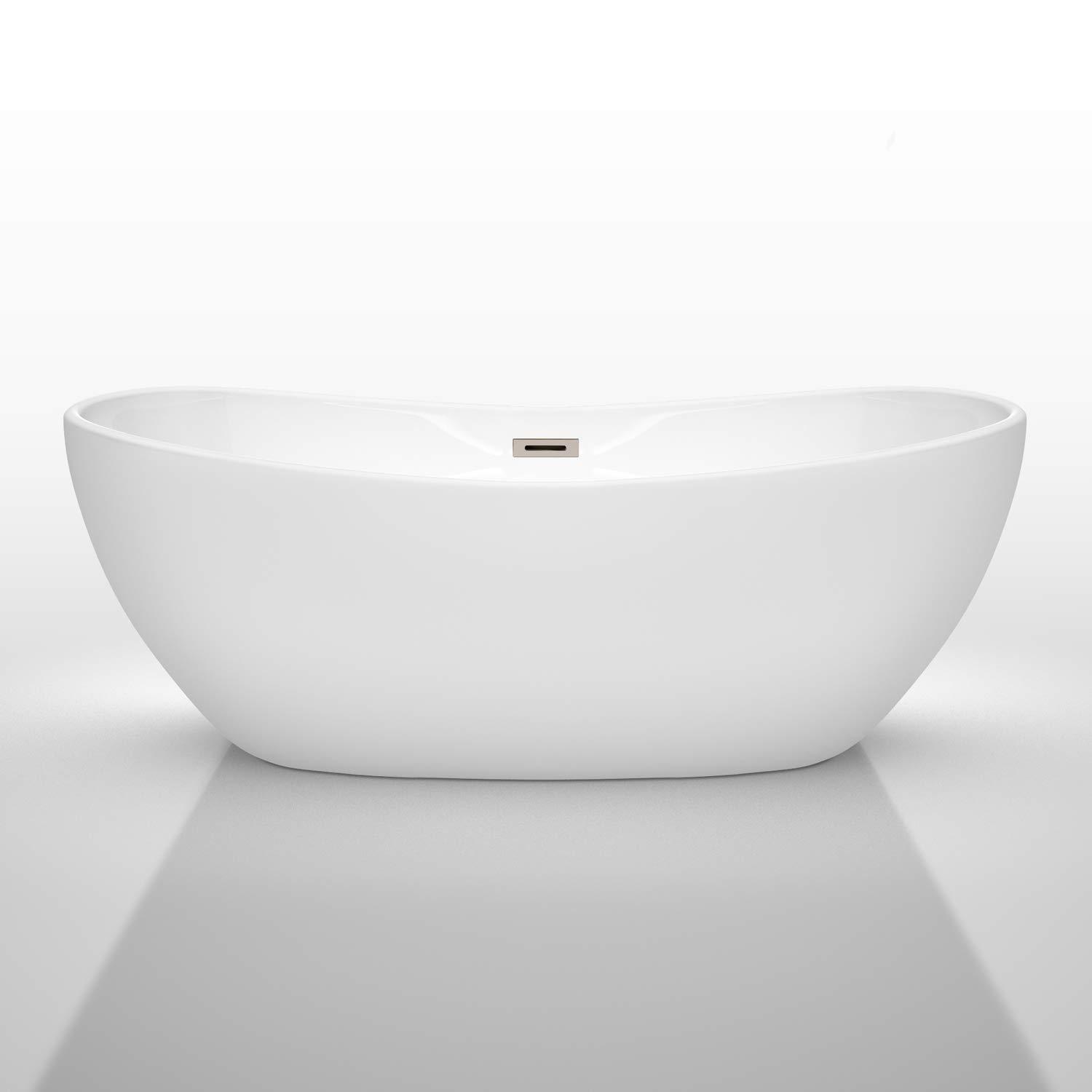 Rebecca 65'' x 32'' Freestanding Soaking Acrylic Bathtub