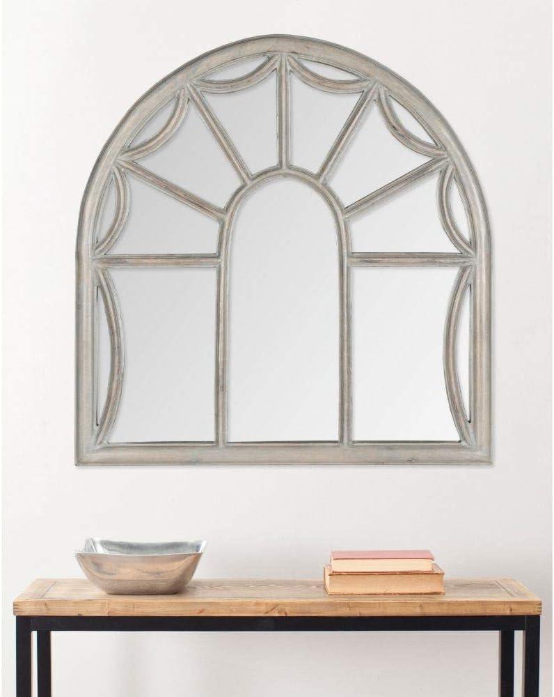 Gray Mango Wood Palladian Arch Wall Mirror