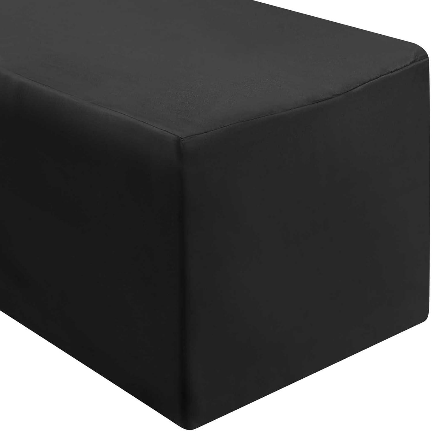 Lann's Linens Solid Color Polyester Fitted Rectangular Tablecloth