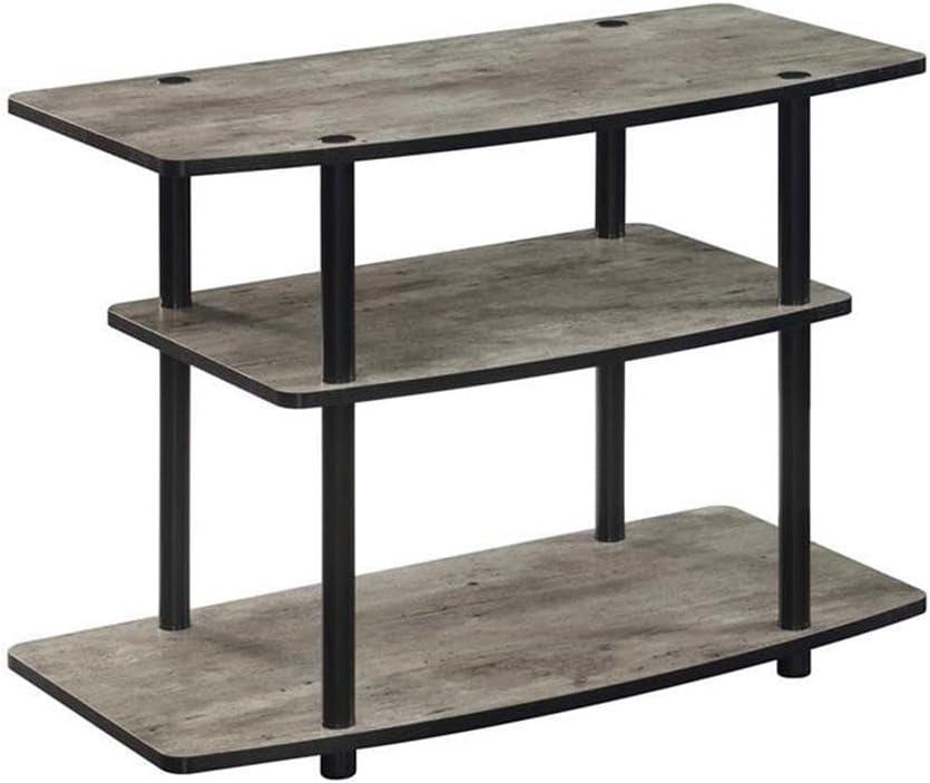 Convenience Concepts Designs2Go No Tools 3 Tier TV Stand, Faux Birch/Black